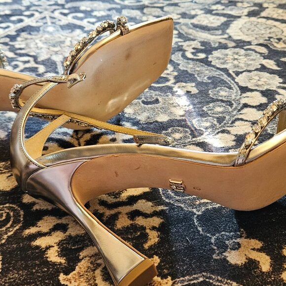 NEW Badgley Mischka Women's Ziana Curvy Stiletto with Gemstone Straps, Size 8 - Picture 5 of 11